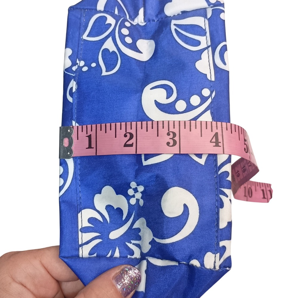 Mainland Maui Floral Handbag Bamboo Handle Blue White Purse Small‎ NWT SKUCH103 - Picture 7 of 7